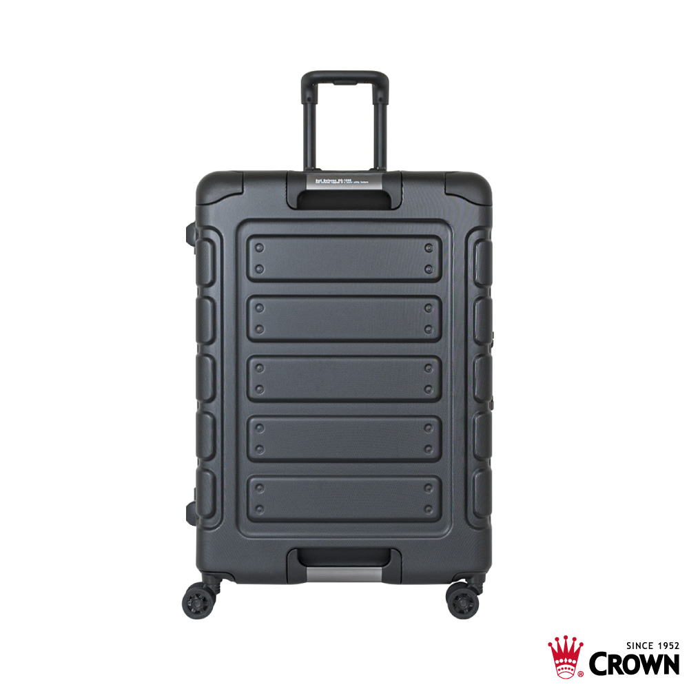 CROWN 皇冠 日本同步款 獨特箱面手把 27吋 行李箱 悍馬箱 黑色