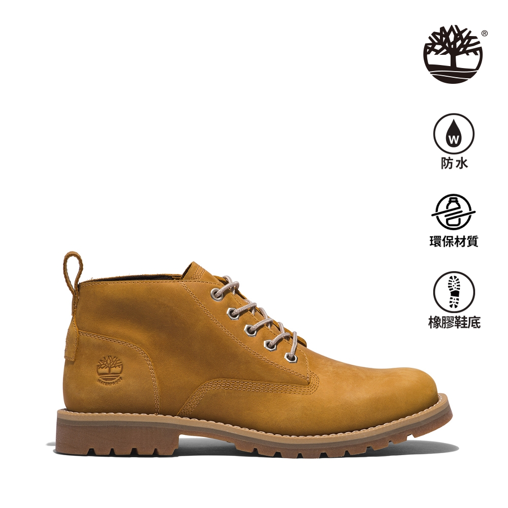 Timberland 男款小麥色全粒面皮革防水查卡靴|A2AKT231