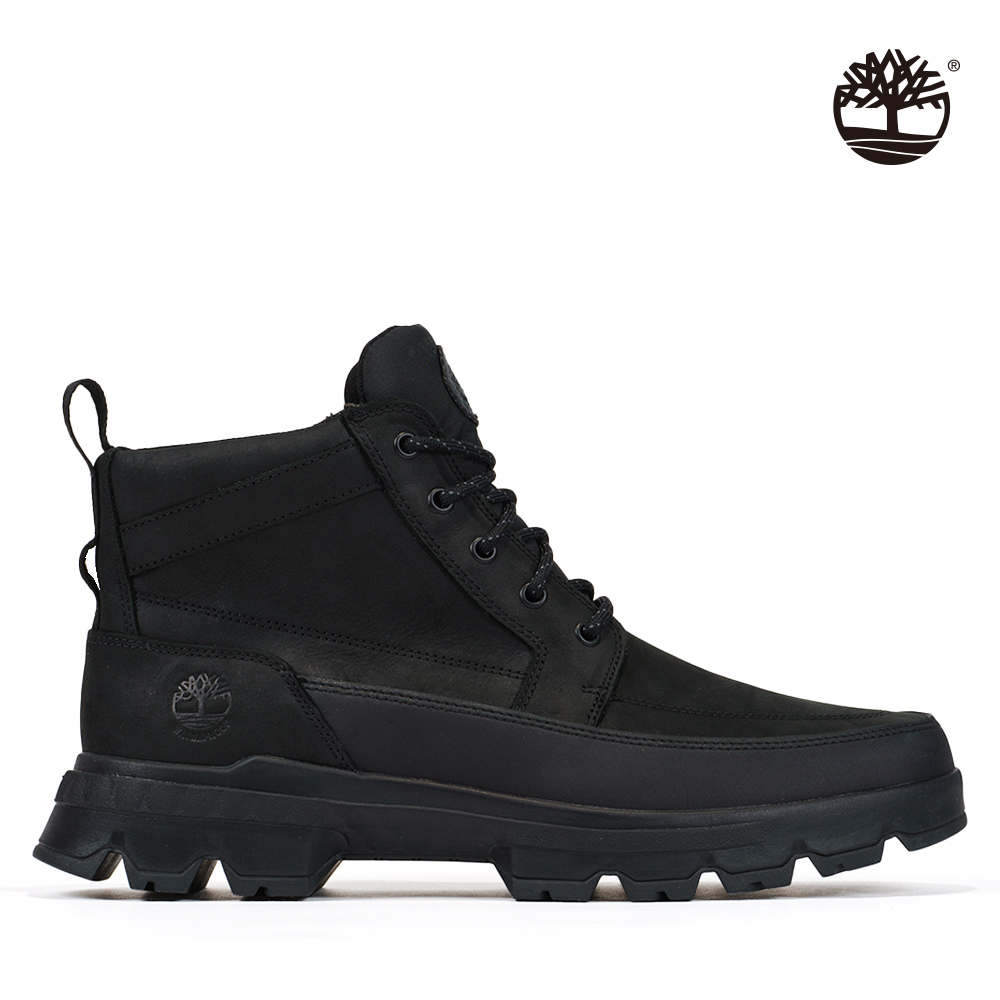 Timberland 男款黑色Originals Ultra全粒面皮革防水中筒靴|A44RH015