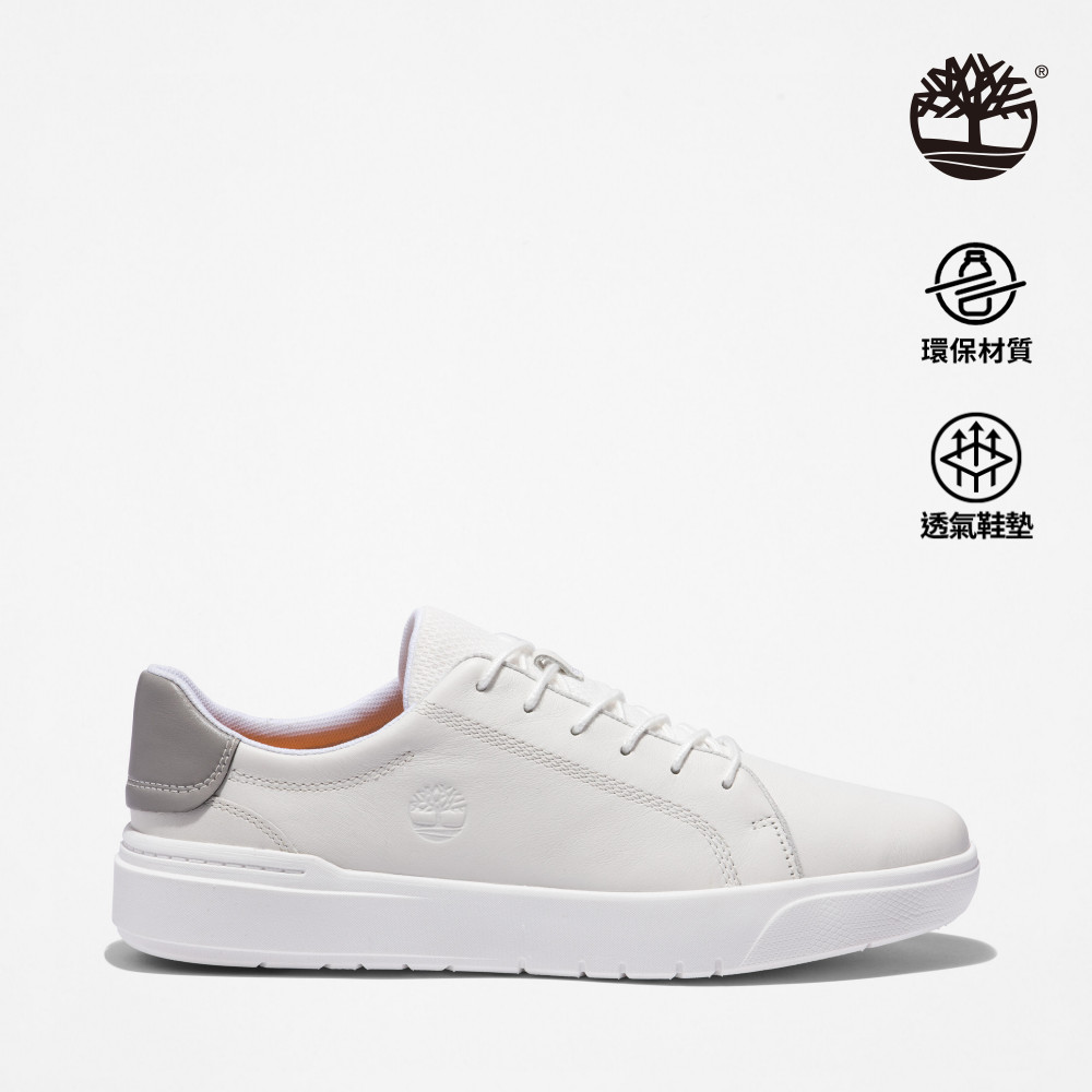 Timberland 男款白色全粒面Seneca Bay休閒鞋|A2921L77