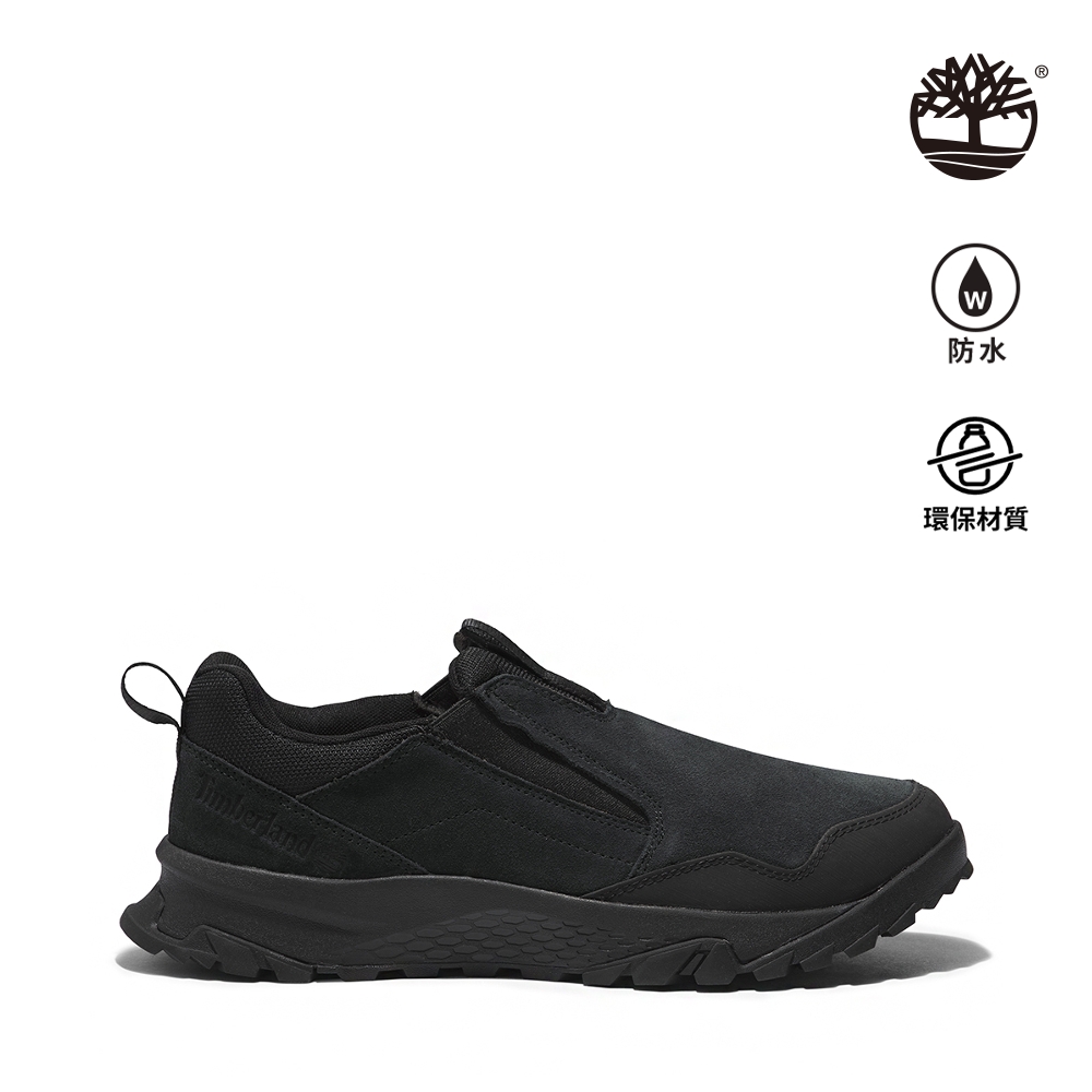 Timberland 男款黑色Lincoln Peak Lite絨面革防水懶人鞋|A2M4Y015