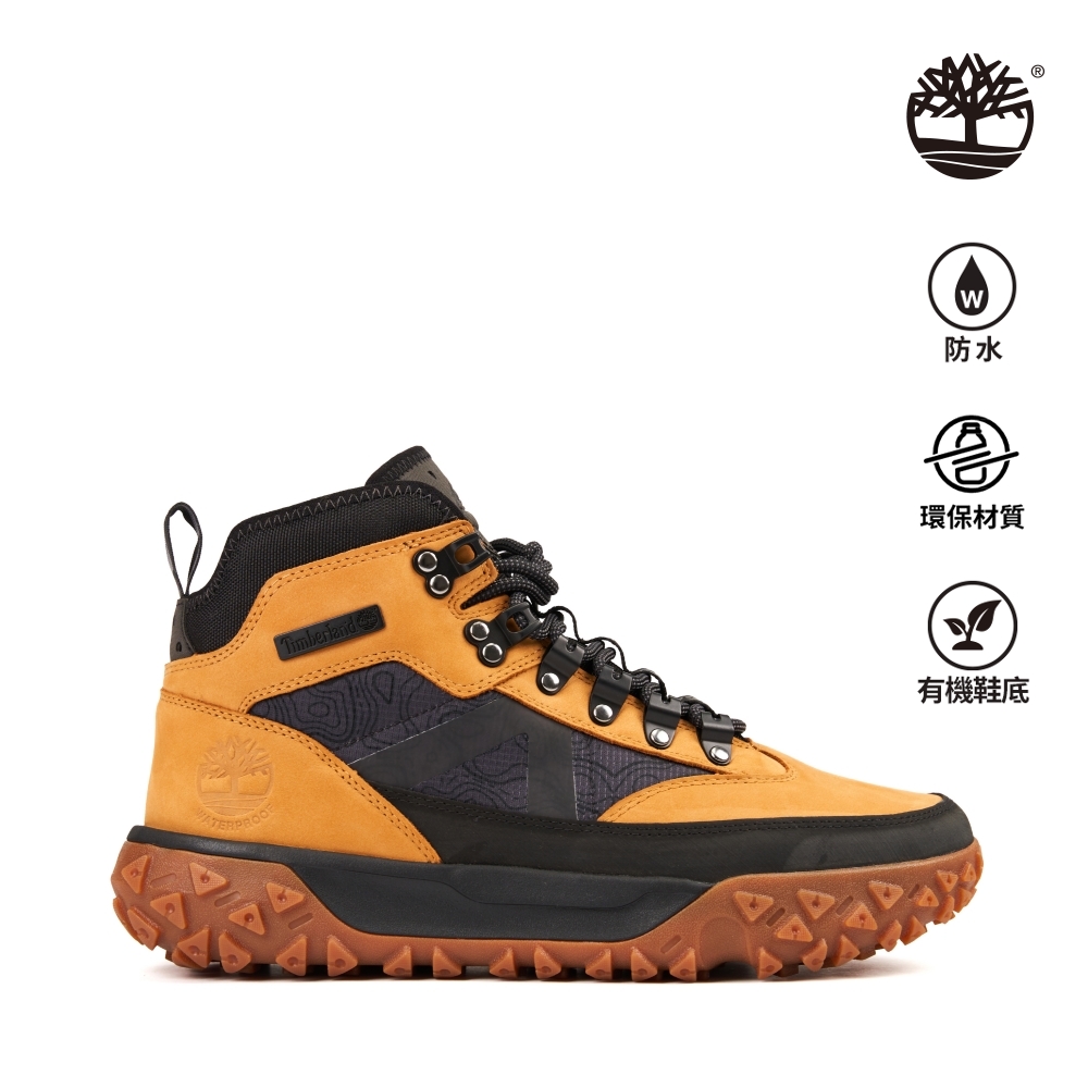 Timberland 男款小麥色磨砂革GreenStride™ Motion 6 中筒防水健行鞋|A67JC231