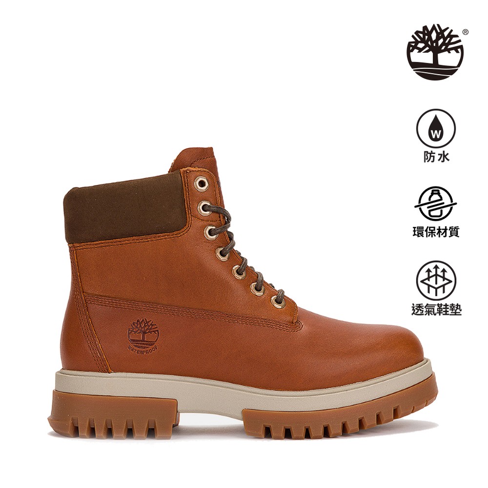 Timberland 男款棕色全粒面皮革 Timberland® Premium 防水靴|A5YM1212
