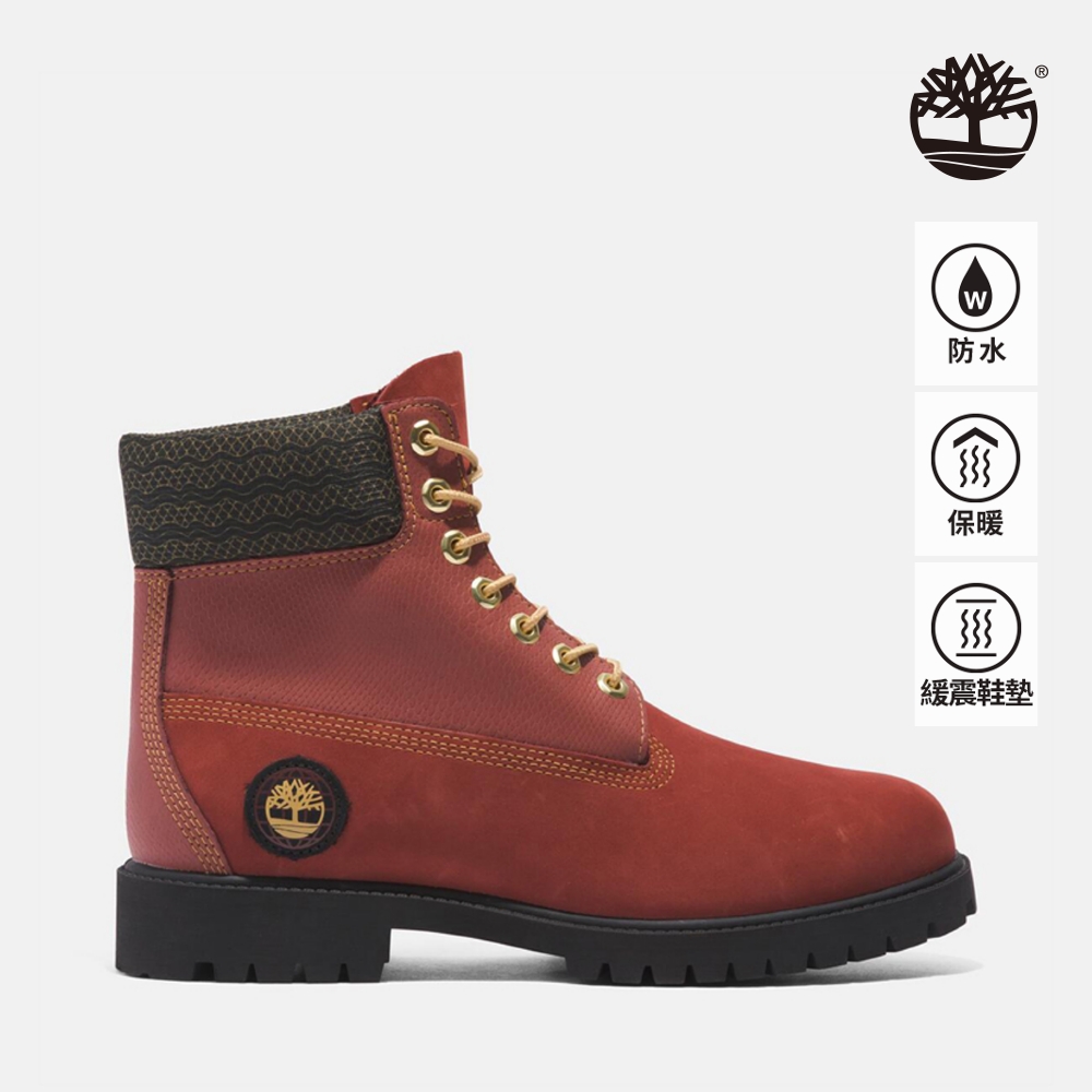 Timberland 男款深紅色新年特別款防水六吋靴|A29PNER0