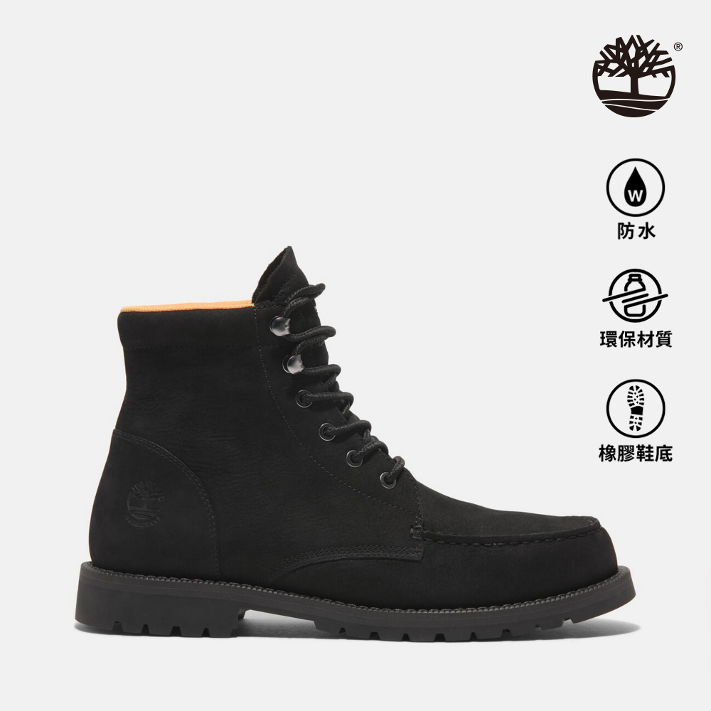 Timberland 男款黑色防水中筒靴|A41M7W05