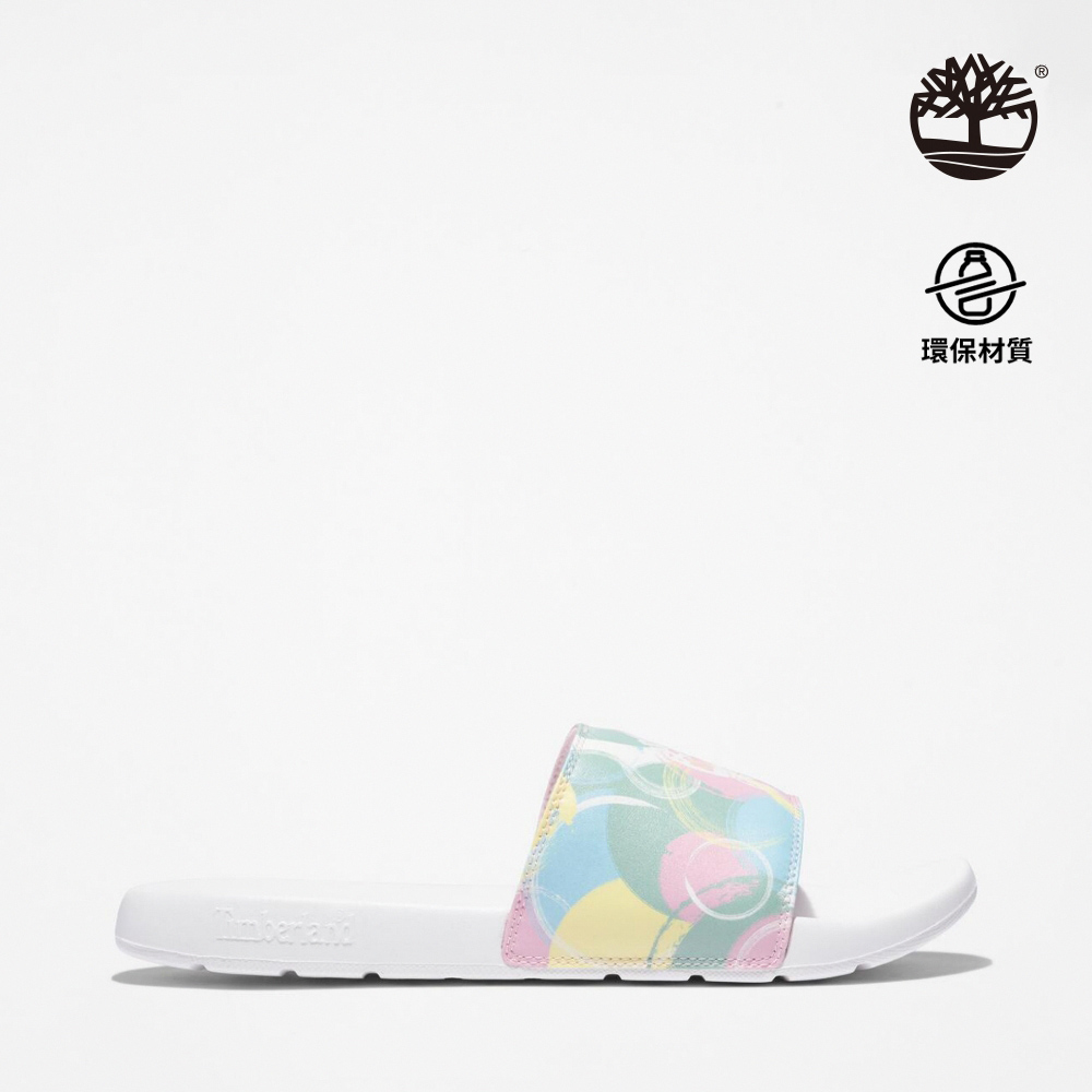Timberland 中性粉紅色品牌標誌休閒拖鞋|A2KPZ959