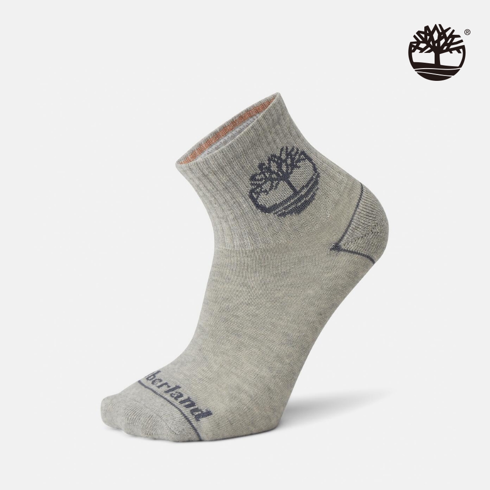 Timberland 中性灰色中筒襪|A2Q4K052
