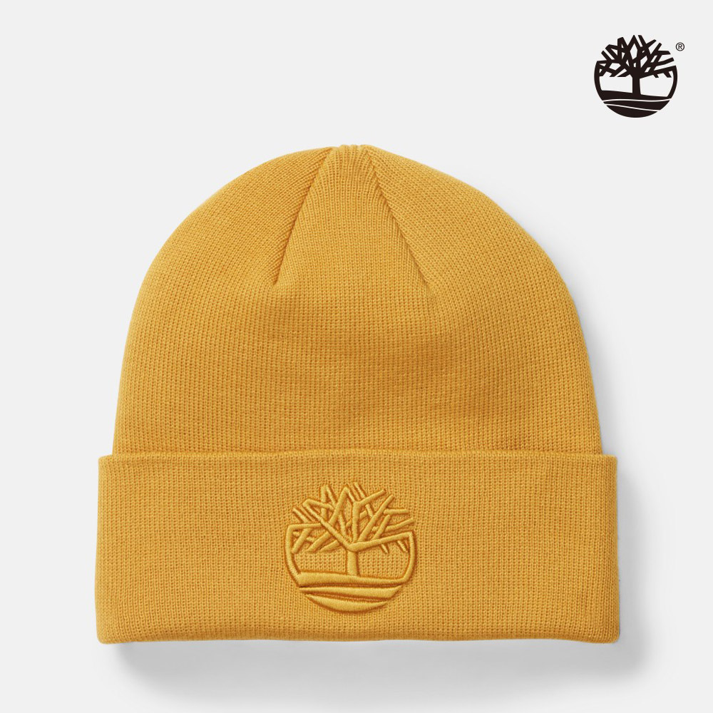 Timberland 中性黃色針織毛帽|A2PJR723