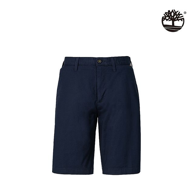 Timberland 男款深寶石藍有機棉Squam Lake輕量彈性短褲|A2DRX433