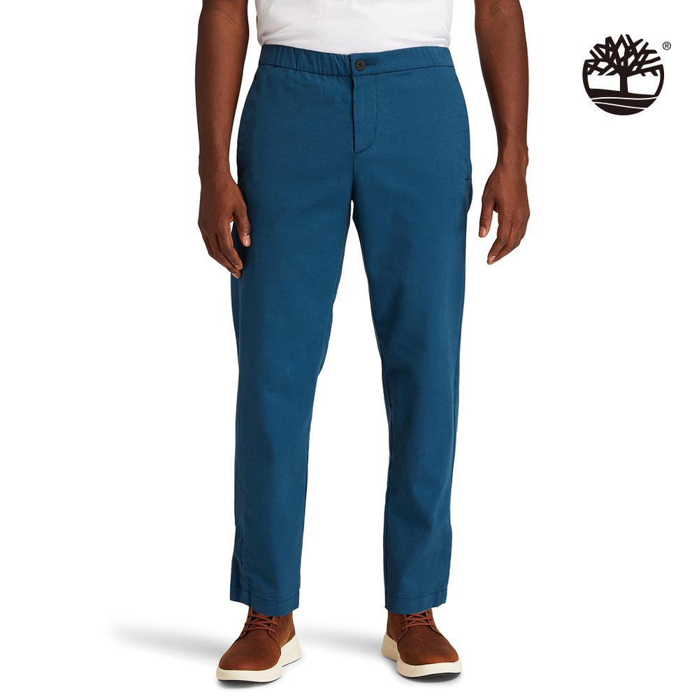 Timberland 男款藍色Re-Comfort寬鬆錐形EK+九分褲|A25RMBZ4