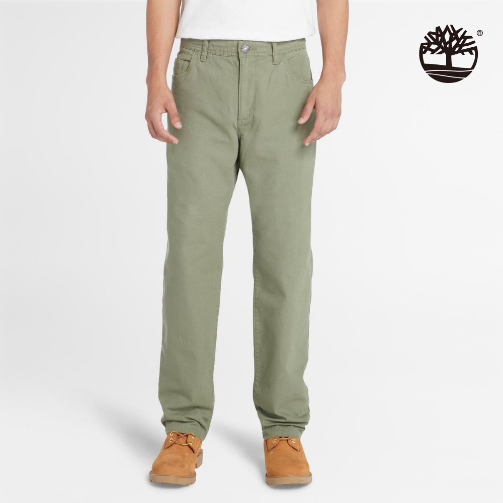 Timberland 男款灰綠色多口袋休閒長褲|A6FW1590