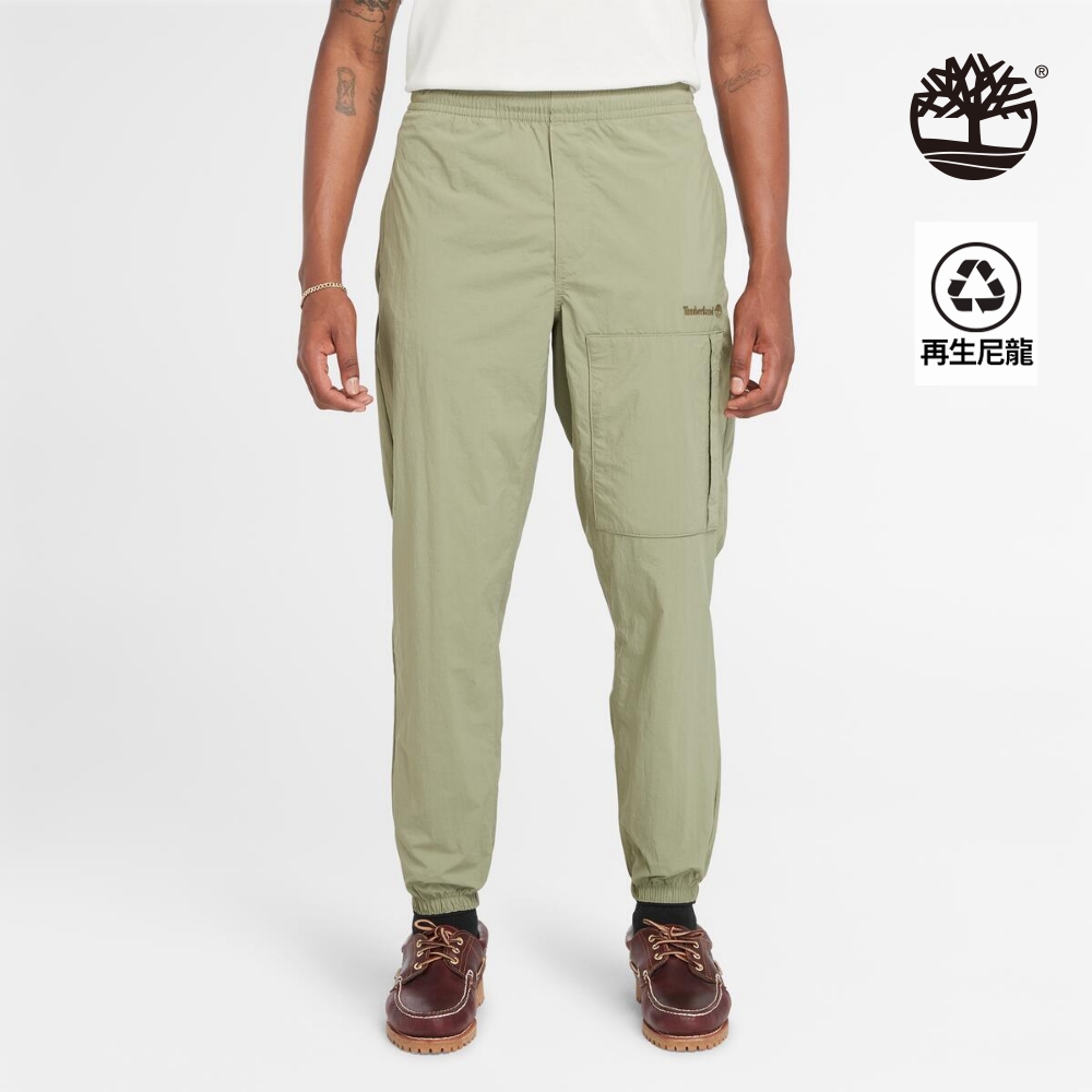 Timberland 男款灰綠色抗UV快乾可收納長褲|A5XG3590