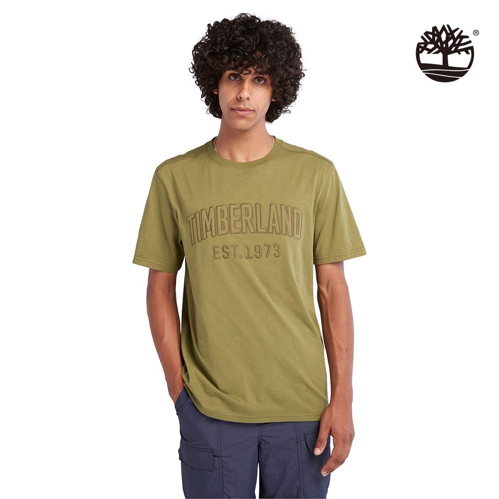 Timberland 男款橄欖綠水洗短袖T恤|A6QVVV46