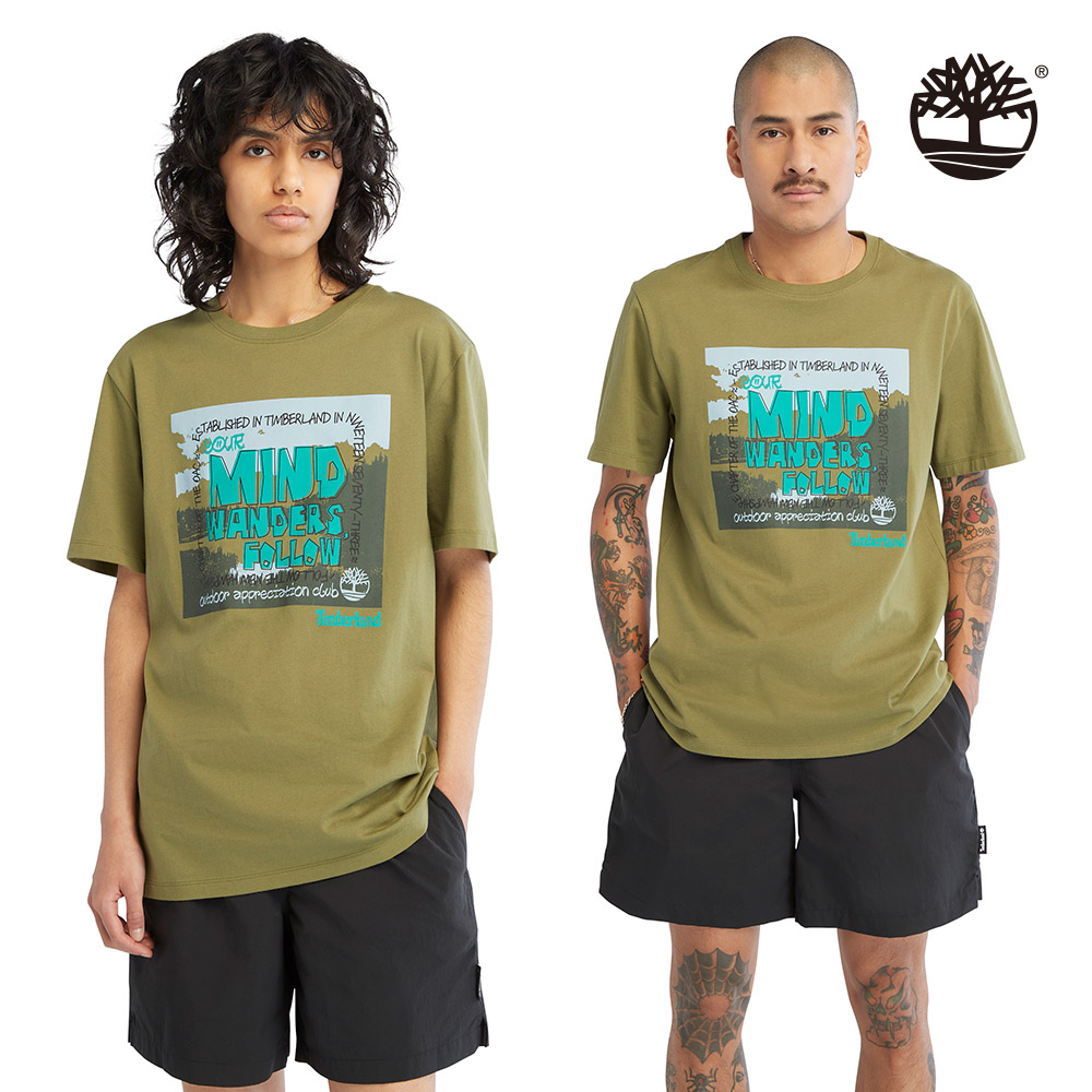 Timberland 中性橄欖綠短袖T恤|A6RGNV46