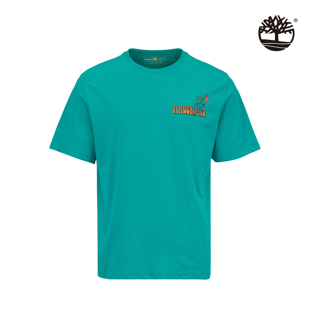 Timberland 中性哥倫比亞綠短袖印花T恤|A6QE9E34