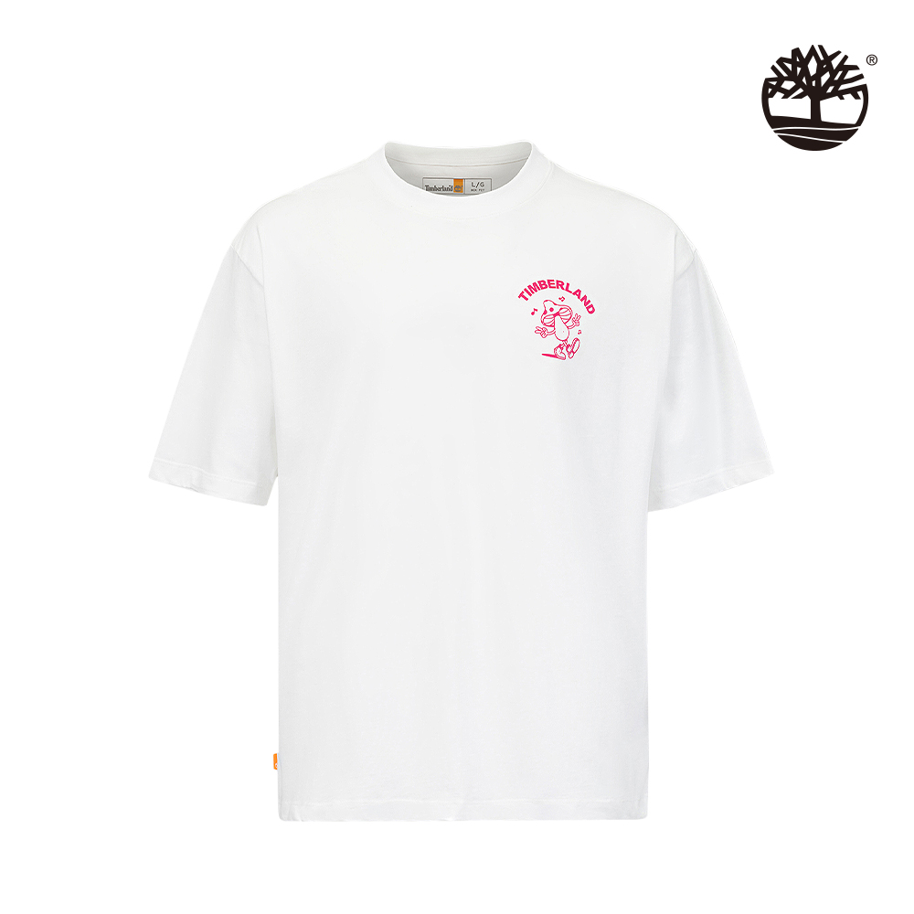 Timberland 中性白色短袖印花T恤|A6QEW100