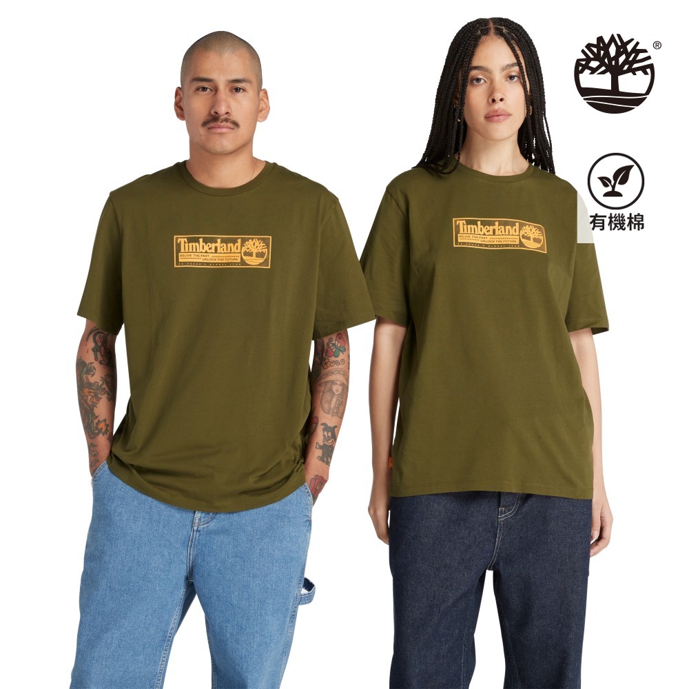 Timberland 中性深橄欖綠短袖T恤|A27V8302