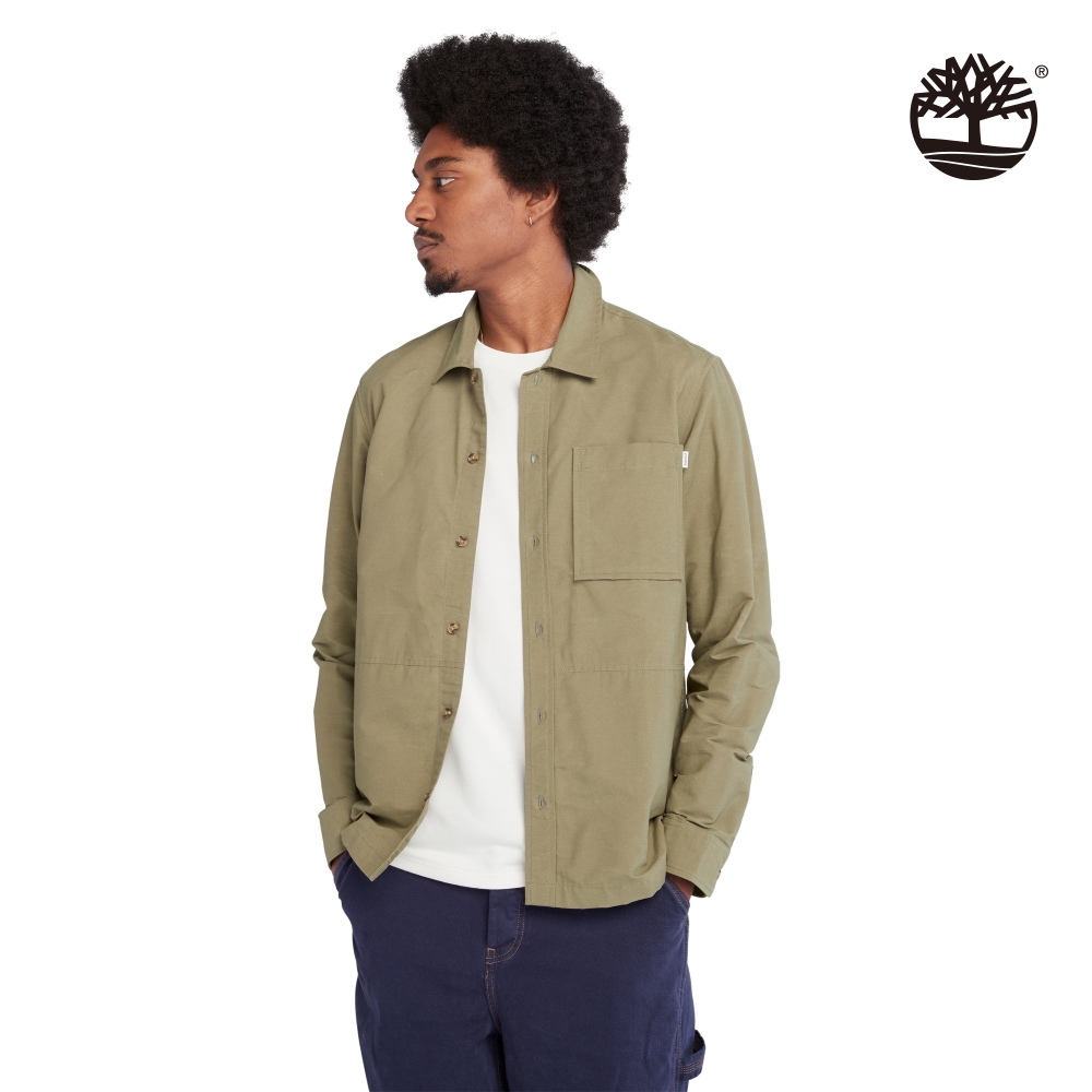 Timberland 男款綠色襯衫外套|A5QRZ590