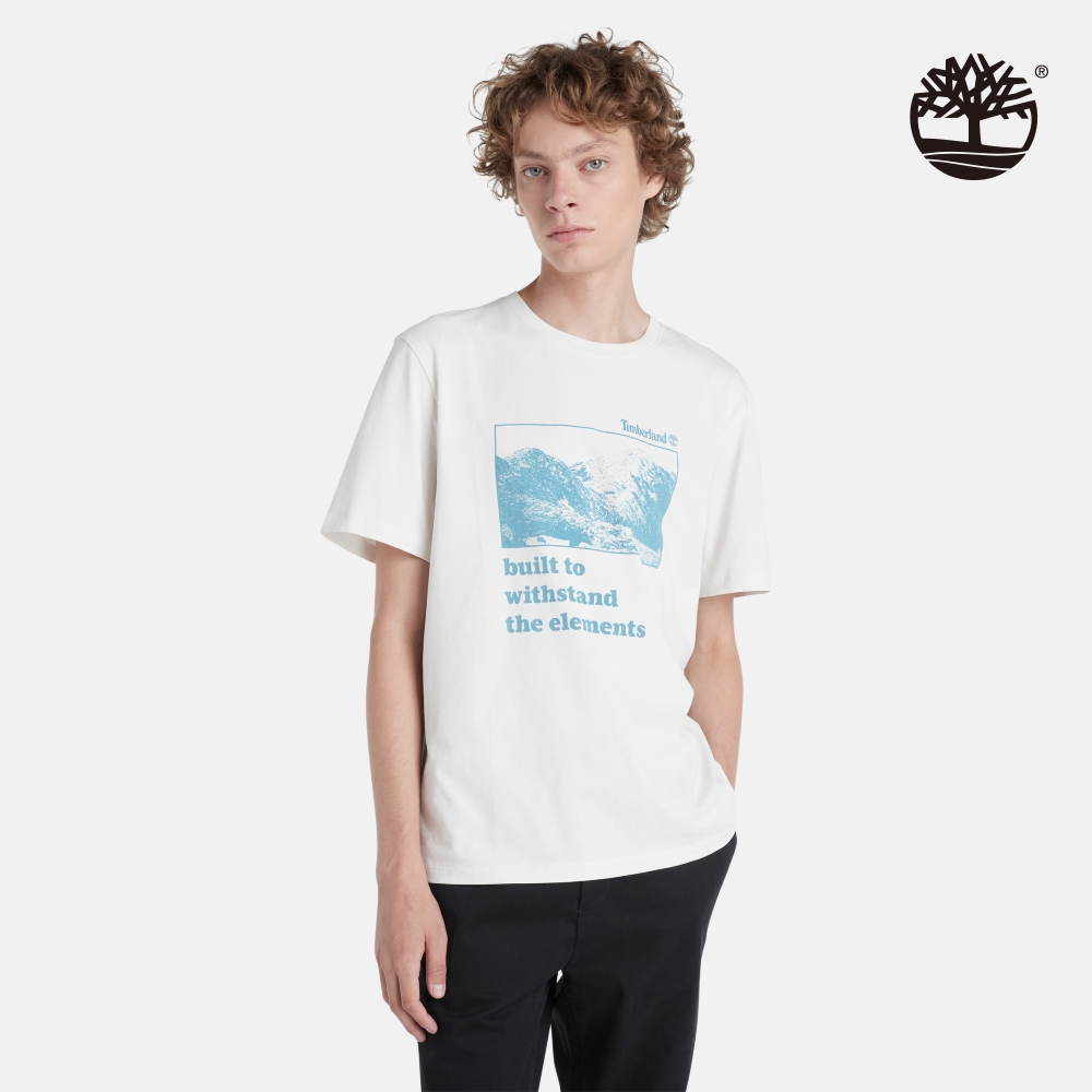 Timberland 男款復古白短袖T恤|A2KJ1CM9