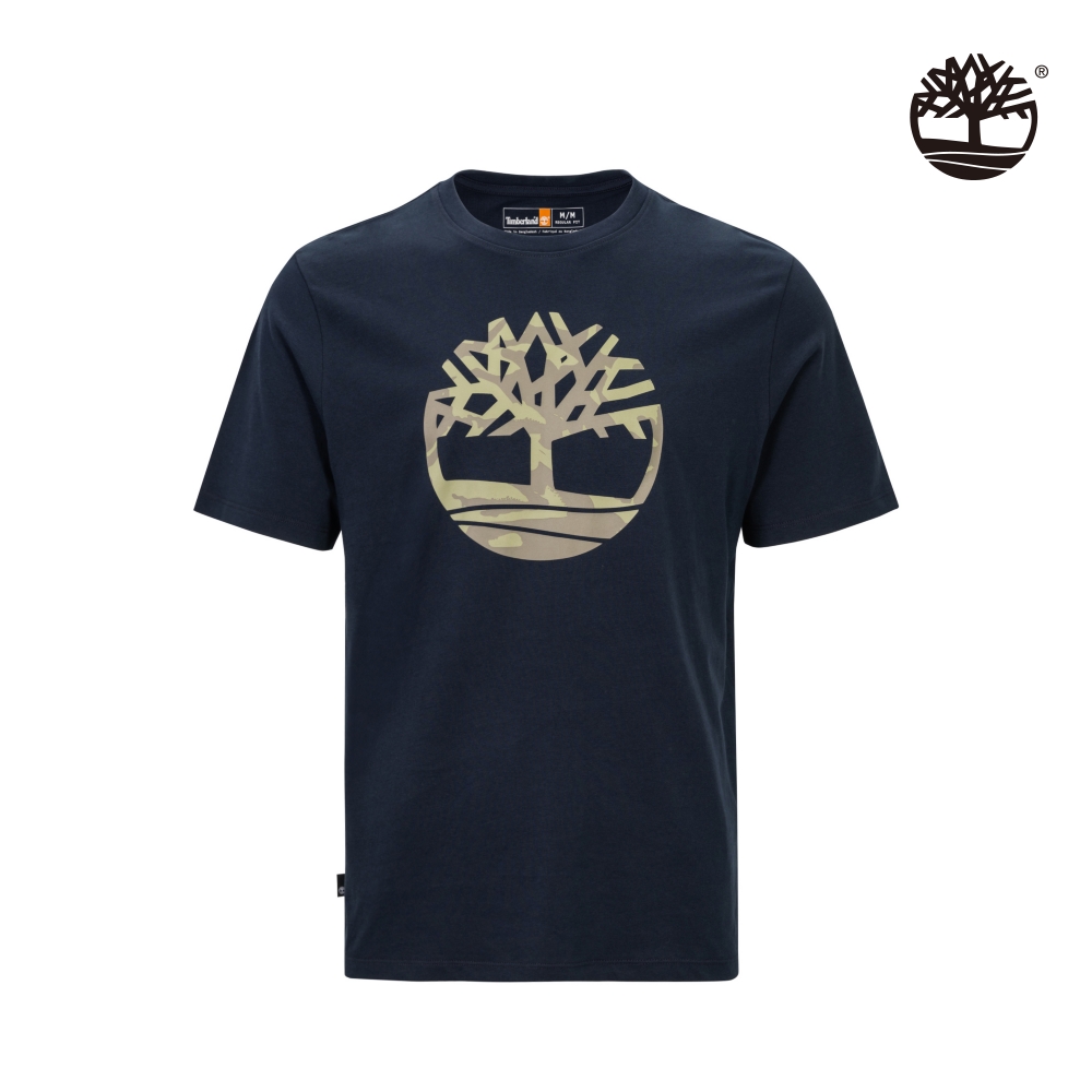 Timberland 男款深寶石藍迷彩短袖 T 恤|A2Q5Q433