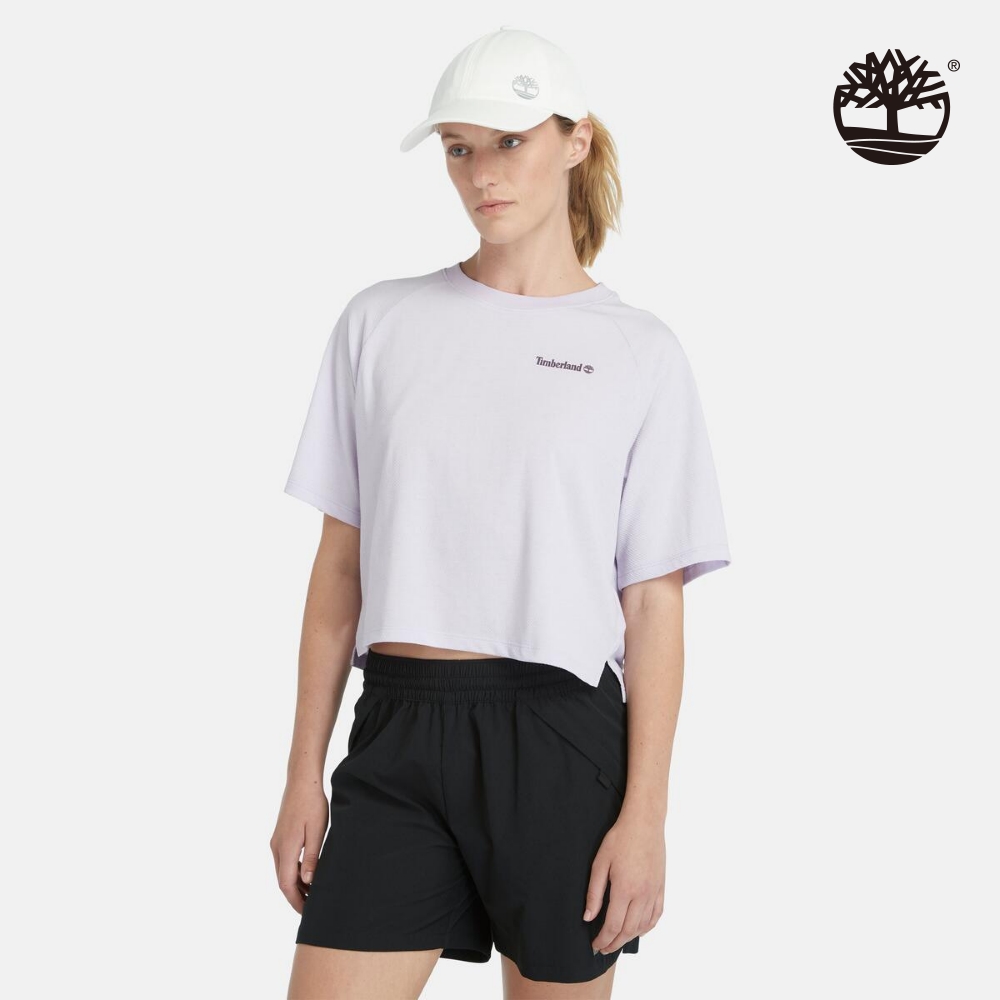 Timberland 女款粉紫色吸濕排汗短袖 T 恤|A5VBYEG3