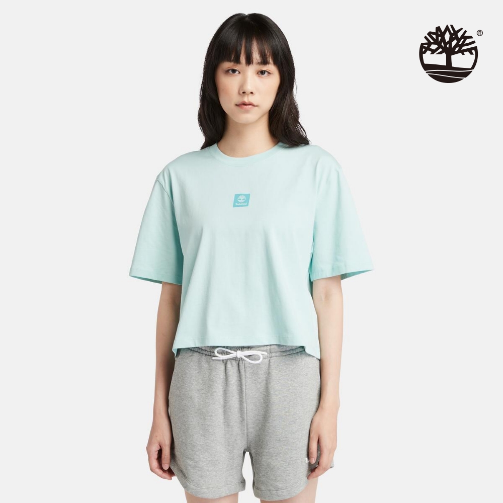 Timberland 女款淡藍色短袖休閒 T 恤|A5RZXEG8