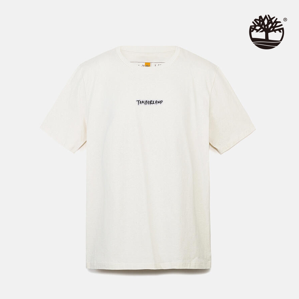 Timberland 中性白色背后圖案短袖T恤|A669FCM9