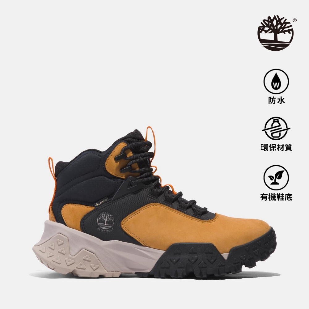 Timberland 男款小麥色 Motion Scramble Gore-Tex 防水中筒健行靴|A6B4S754