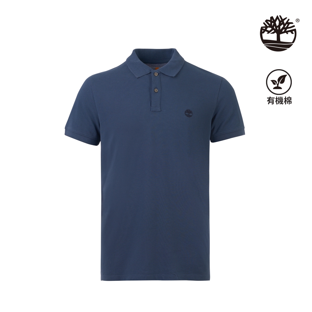 Timberland 男款深藍色休閒短袖 Polo 衫|A2EPM288