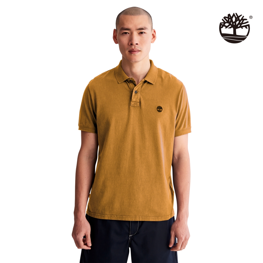 Timberland 男款小麥色休閒短袖 Polo 衫|A6R29P47