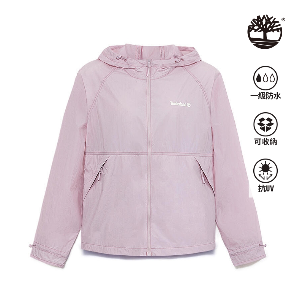Timberland 女款淺粉色全拉鍊式抗紫外線外套|A66FQ522