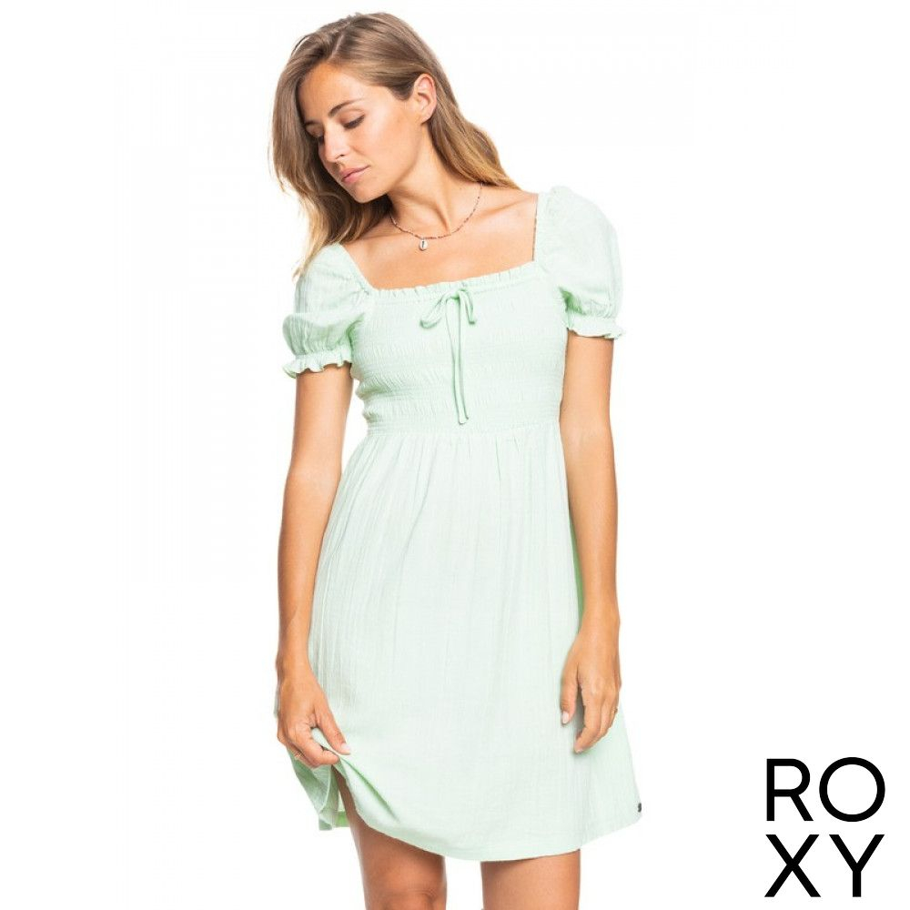 【ROXY】HELLO MINI AGAIN 洋裝 淺綠
