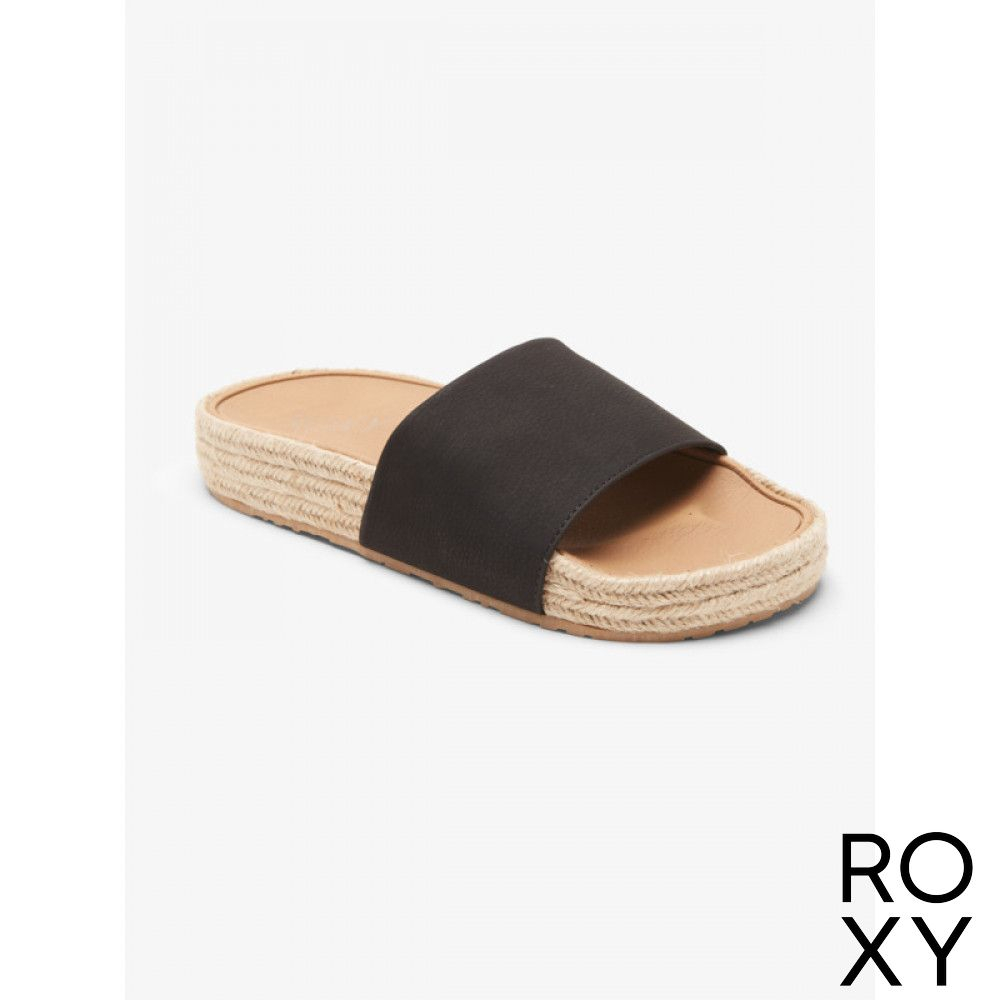 【ROXY】SLIPPY ESPADRILLE 涼鞋 黑色