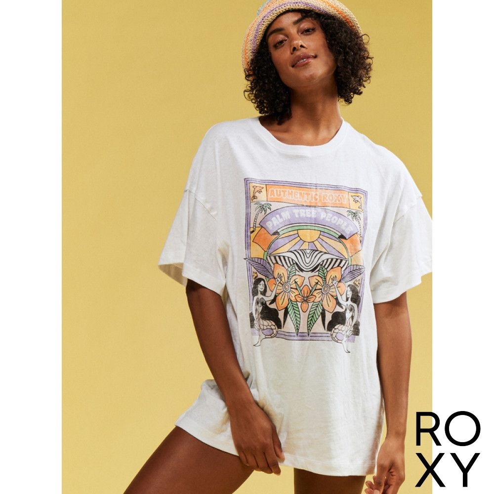 【ROXY】SWEET SUNSHINE 短袖T恤 白色