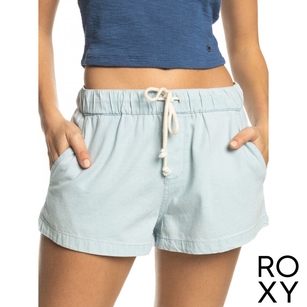 【ROXY】GO TO THE BEACH MID 短褲 淺藍