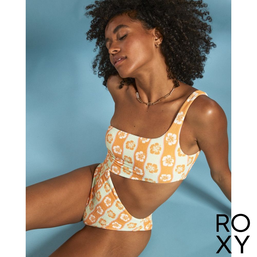 【ROXY】WAVY BABE ONE PIECE 一件式泳裝 橘色
