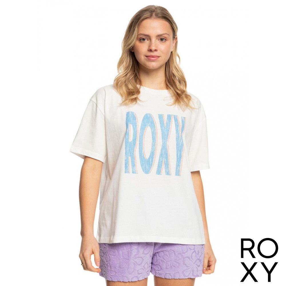 【ROXY】SAND UNDER THE SKY 短袖T恤 白色