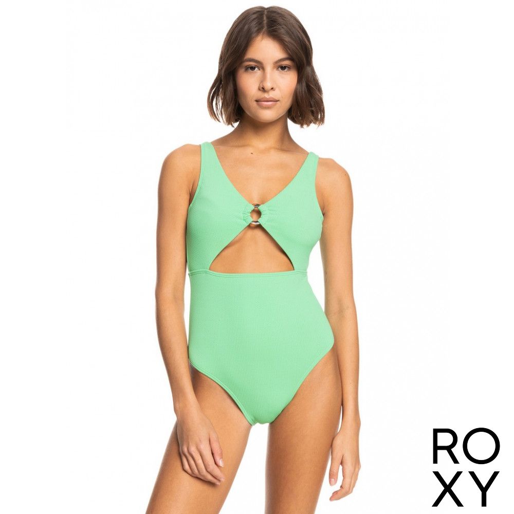 【ROXY】COLOR JAM SD ONE PIECE 一件式泳裝 綠色