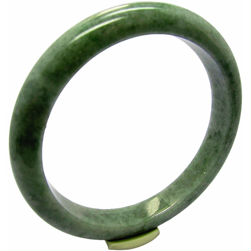 【小樂珠寶】翡翠手鐲牛仔藍天然A貨平安鐲(手圍18.5號 內徑58mm V675)