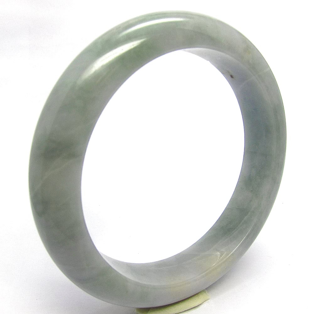 【小樂珠寶】翡翠手鐲淡淡滿紫藍天然A貨(手圍18.1號 內徑56.6mm V613)