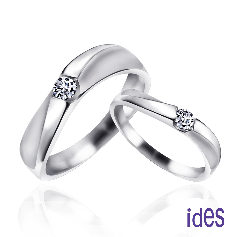 ides愛蒂思 堅定系列F/VS1。設計款鑽石對戒/求婚結婚戒