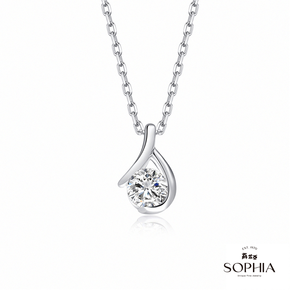 SOPHIA 蘇菲亞珠寶 - 雋永 0.30克拉 18K白金 鑽石項鍊