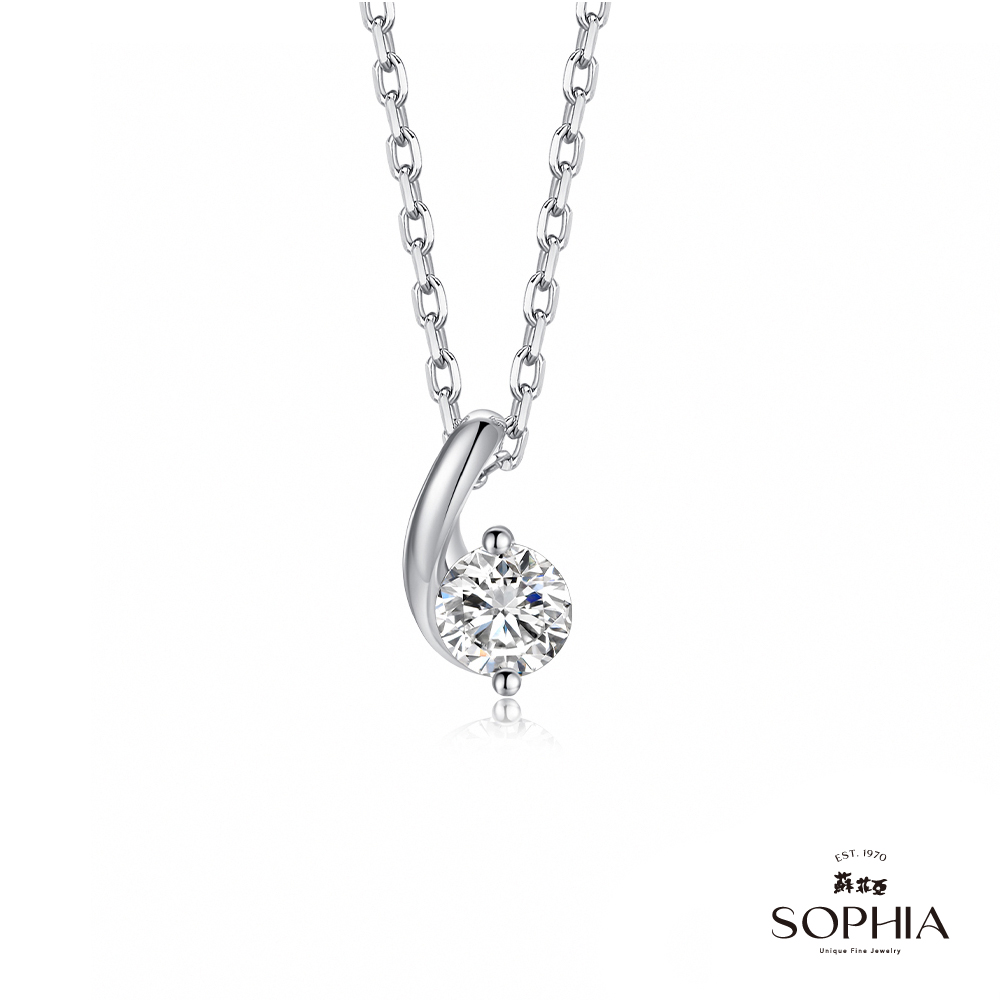 SOPHIA 蘇菲亞珠寶 - 小寶貝 0.20克拉 14K白金 鑽石項鍊