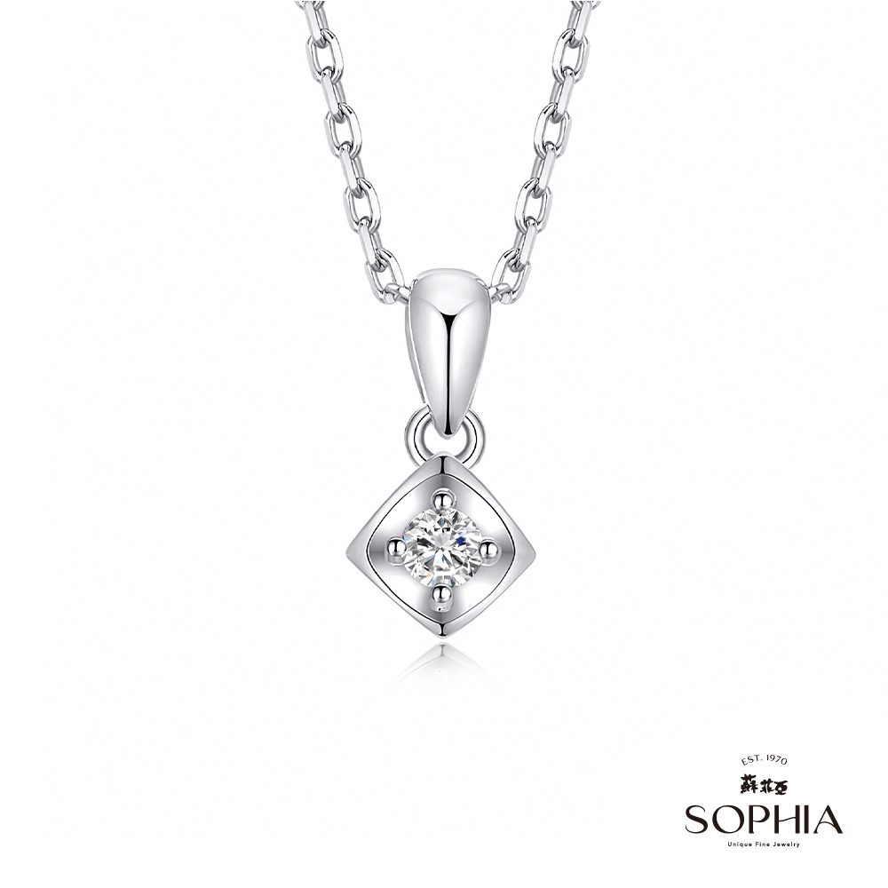 SOPHIA 蘇菲亞珠寶 - 浪漫滿屋 14K白金 鑽石項鍊