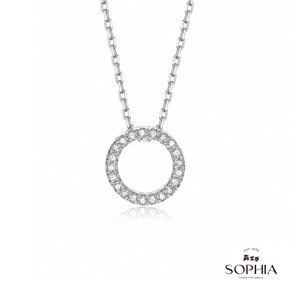 SOPHIA 蘇菲亞珠寶 - 無限愛 14K白金 鑽石項鍊
