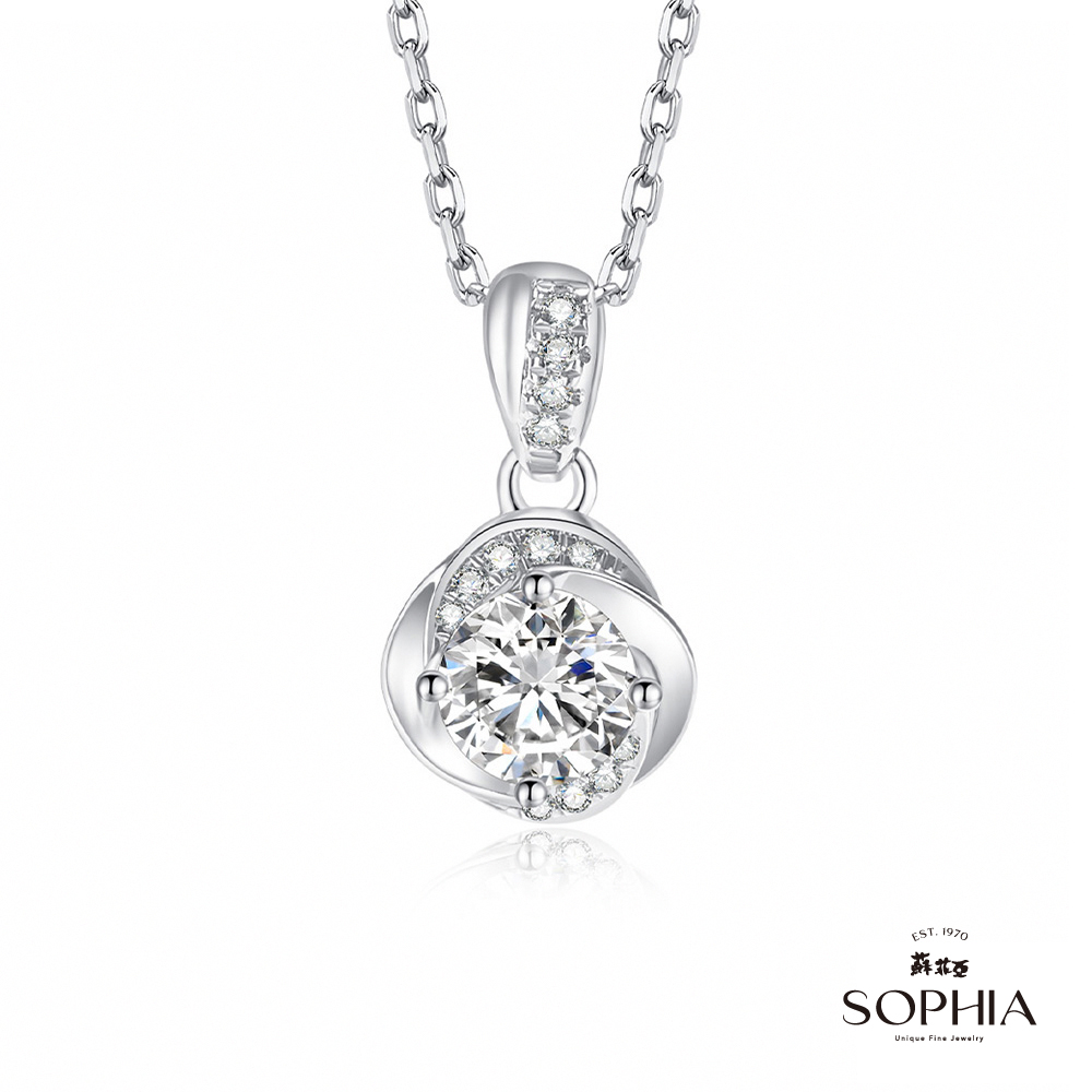 SOPHIA 蘇菲亞珠寶 - 幸福相擁 0.30克拉 18K白金 鑽石項鍊