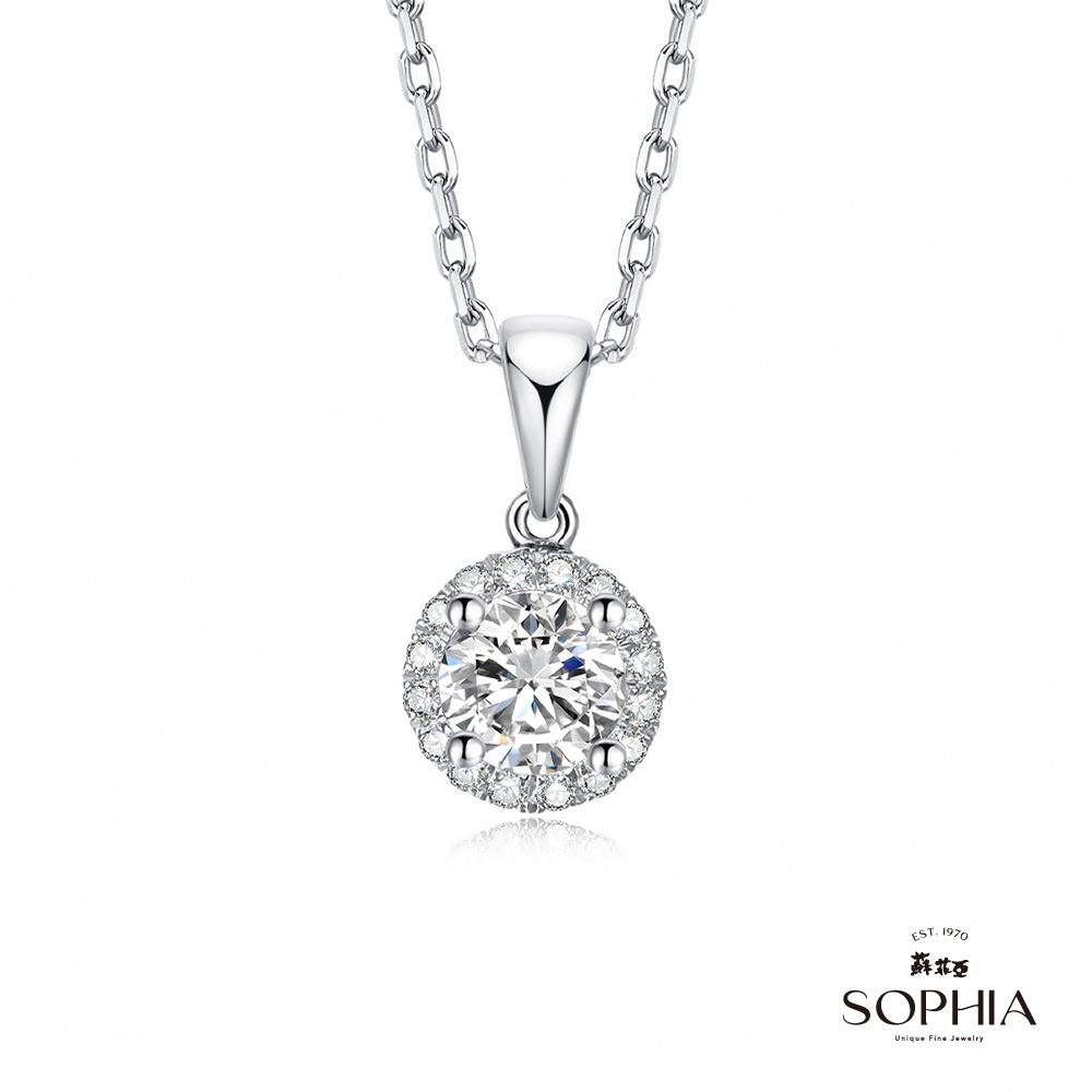 SOPHIA 蘇菲亞珠寶 - 施華洛 0.30克拉 14K白金 鑽石項鍊