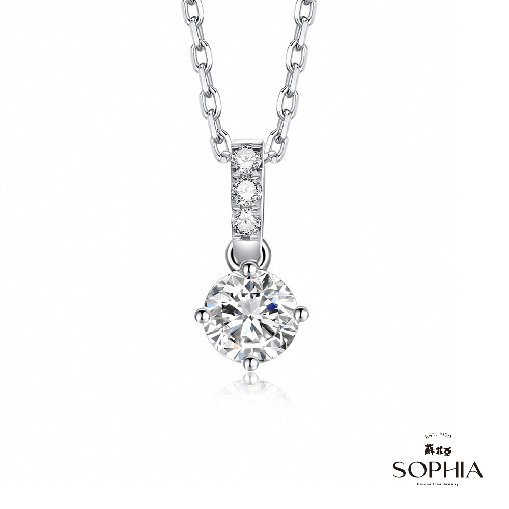 SOPHIA 蘇菲亞珠寶 - 紫薇 0.30克拉 18K白金 鑽石項鍊