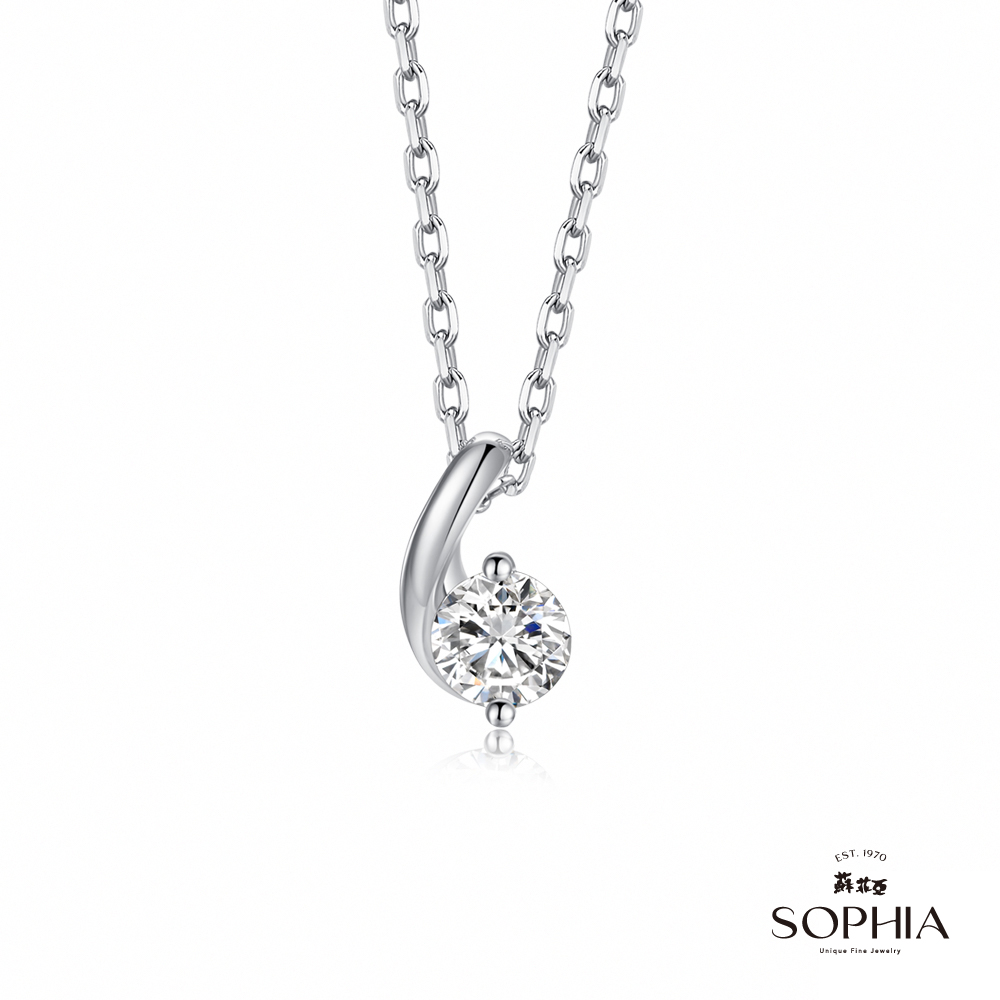 SOPHIA 蘇菲亞珠寶 - 小寶貝 0.30克拉 18K白金 鑽石項鍊