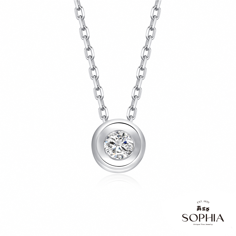 SOPHIA 蘇菲亞珠寶 - 擁愛 14K白金 鑽石項鍊